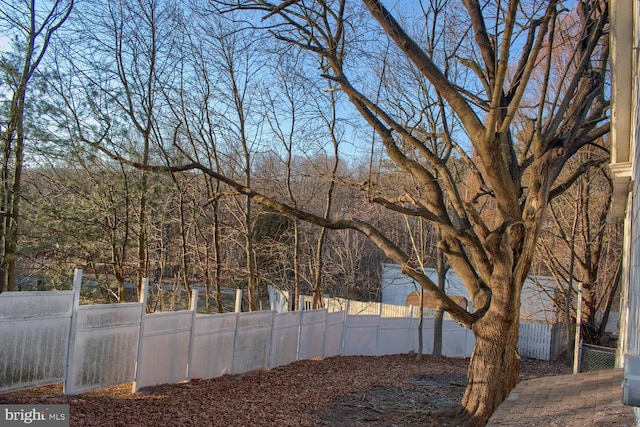 view of yard with fence private yard