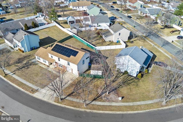 aerial view featuring a residential view