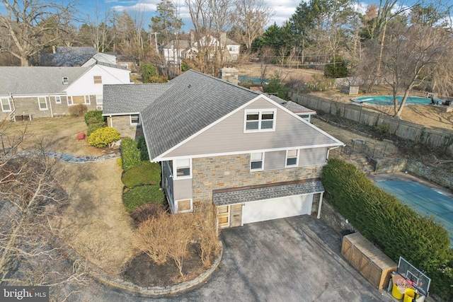 birds eye view of property