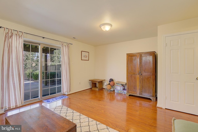 interior space featuring light wood-style flooring