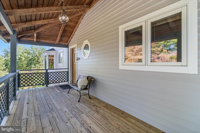 5112 Shore Dr, Huntingtown, MD 20639 - view of wooden deck