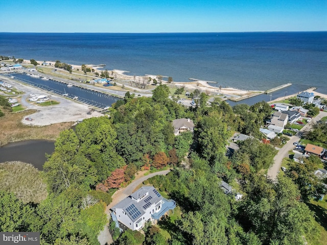 5112 Shore Dr, Huntingtown, MD 20639 - birds eye view of property with a water view