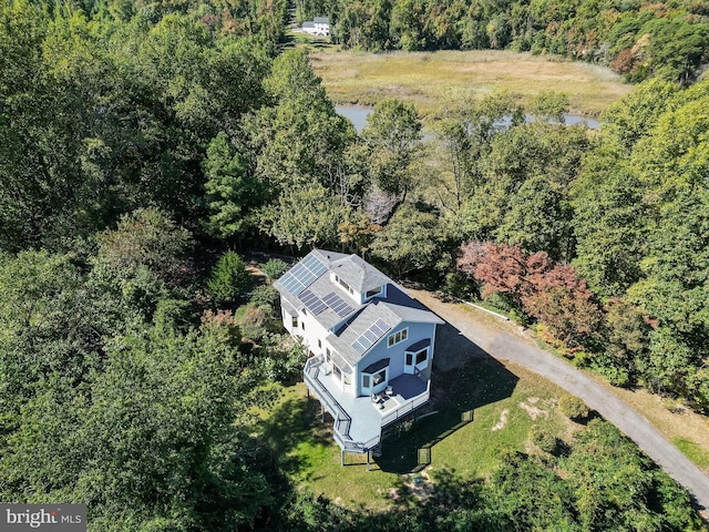 5112 Shore Dr, Huntingtown, MD 20639 - aerial view with a forest view