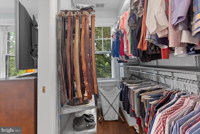 2652 Woodley Pl NW, Washington, DC 20008 - walk in closet with wood finished floors
