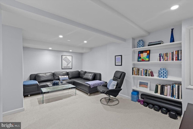 2652 Woodley Pl NW, Washington, DC 20008 - carpeted living room with baseboards and recessed lighting