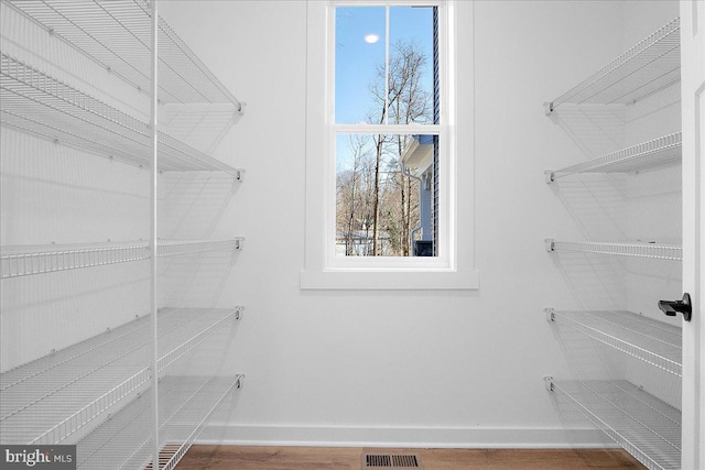 pantry with visible vents