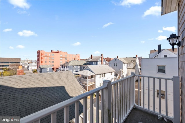 balcony with a residential view