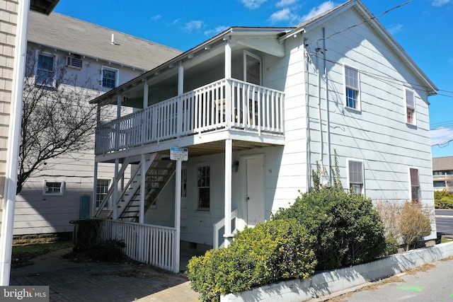 exterior space with stairway