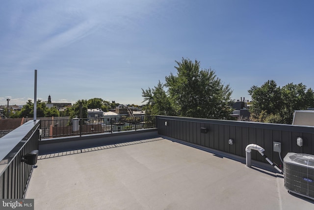 view of patio / terrace featuring central AC