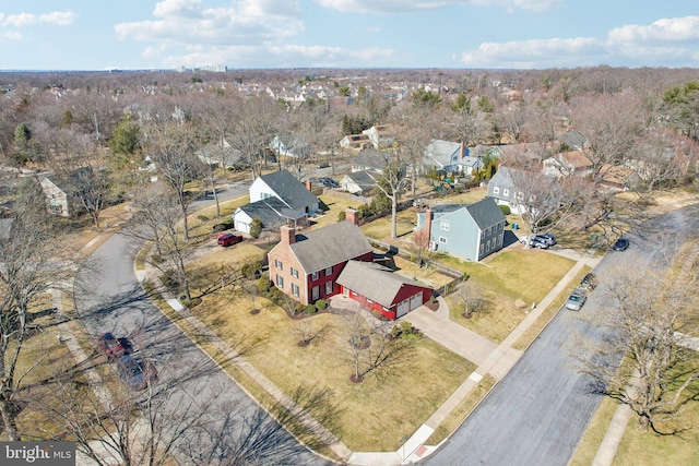 drone / aerial view featuring a residential view