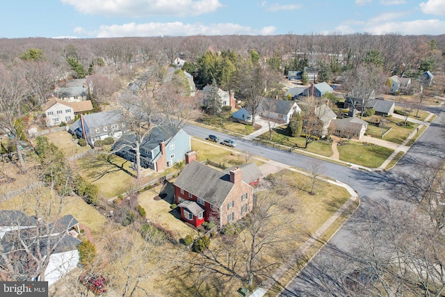 drone / aerial view with a residential view