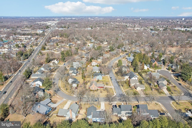 bird's eye view with a residential view