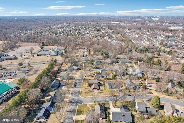 drone / aerial view featuring a residential view