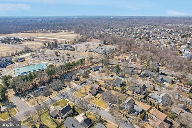 aerial view featuring a residential view