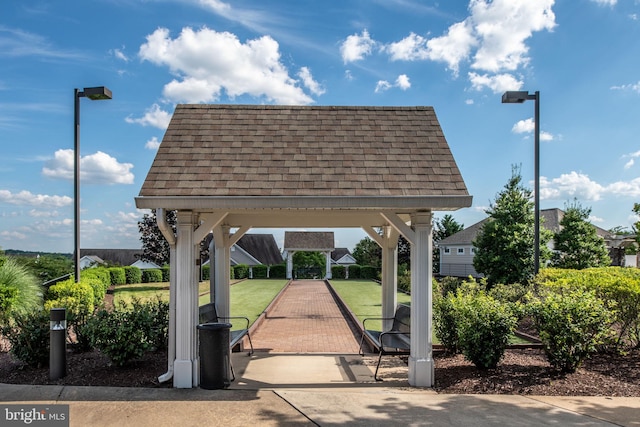 view of property's community featuring a gazebo