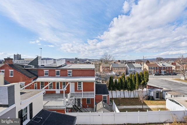 exterior space with a residential view