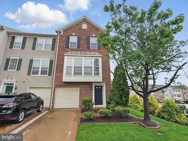 1332 Cranes Bill Way, Woodbridge, VA 22191 - multi unit property featuring concrete driveway, brick siding, a garage, and a front lawn