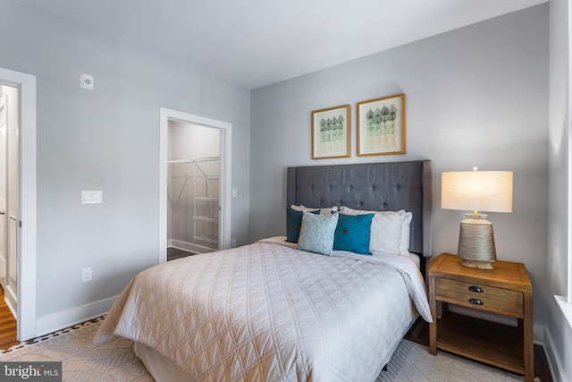 bedroom with baseboards