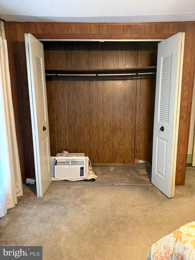 closet with a wall unit AC