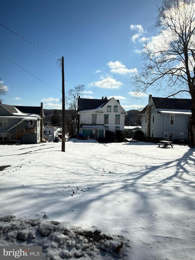 view of snowy yard