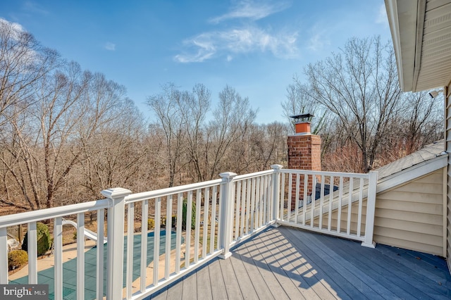 deck featuring shuffleboard