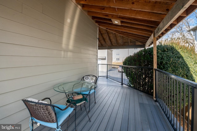 view of wooden terrace