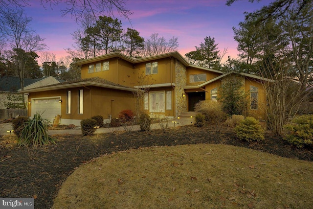 view of front of house featuring a garage