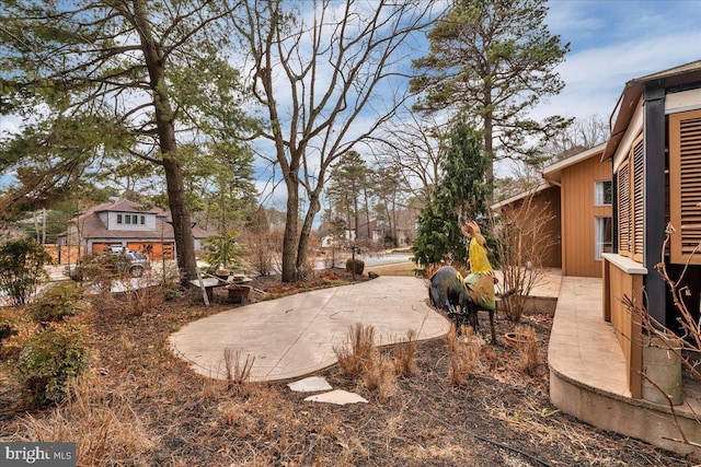 view of yard with a patio area