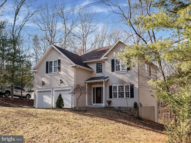 traditional-style house with an attached garage