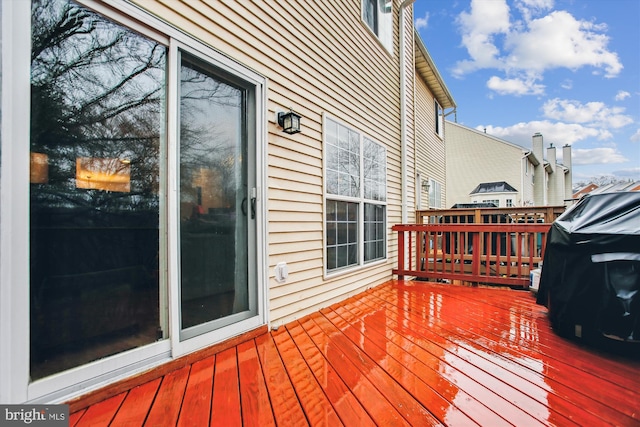 deck with grilling area