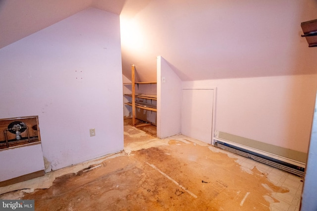 bonus room with vaulted ceiling