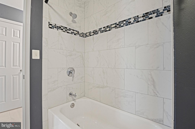 bathroom featuring bathing tub / shower combination