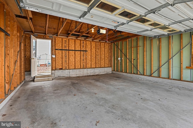 garage featuring a garage door opener