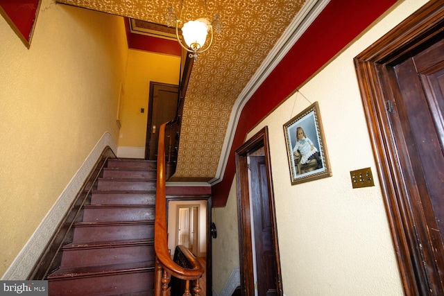 view of stairway