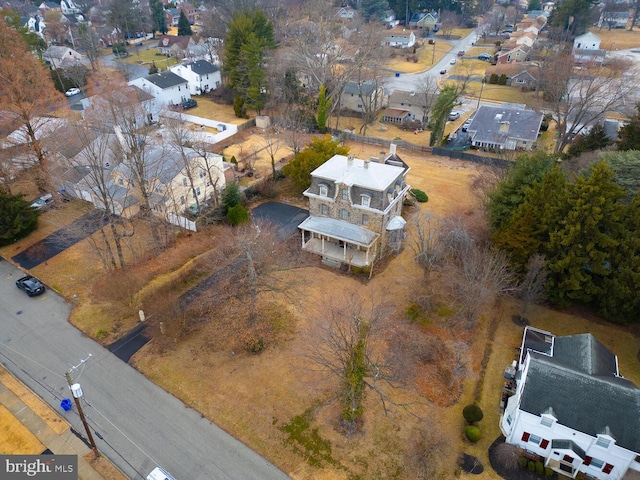 bird's eye view featuring a residential view