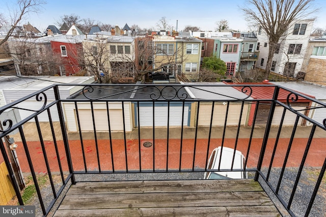 balcony with a residential view