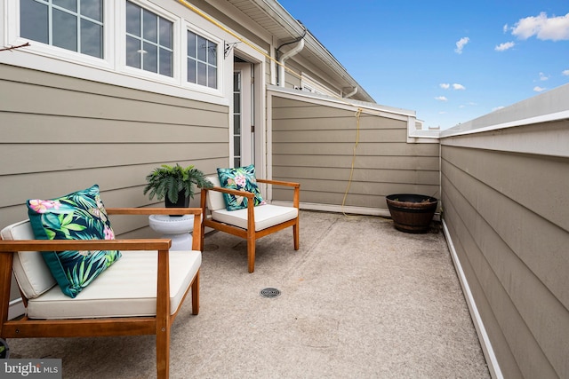 view of patio / terrace featuring fence