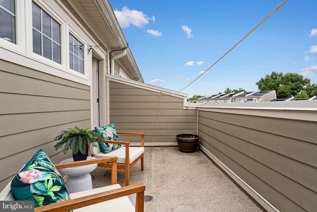 view of patio / terrace featuring a balcony