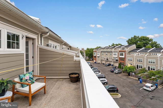 balcony with a residential view