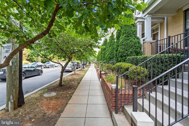 exterior space featuring sidewalks