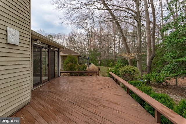 view of wooden deck