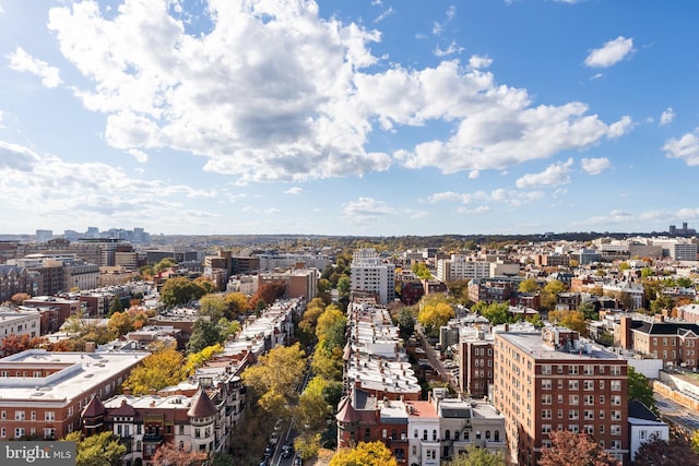 birds eye view of property featuring a city view