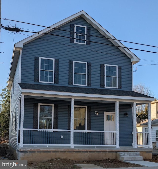 view of front of home with a porch