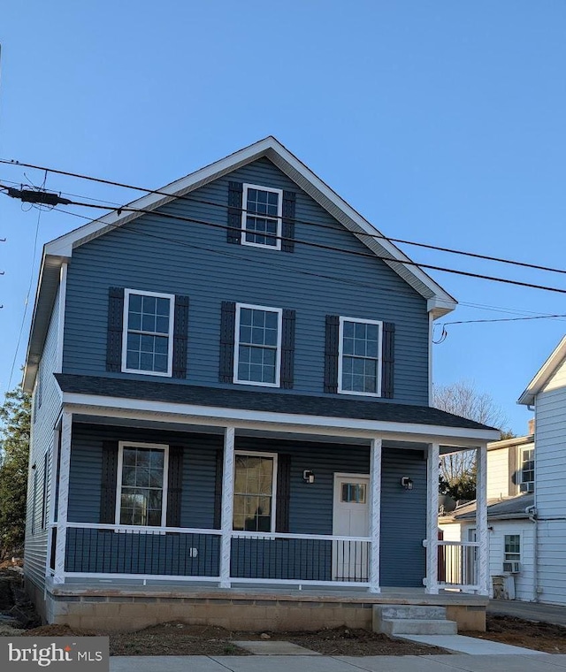 view of front of home with covered porch