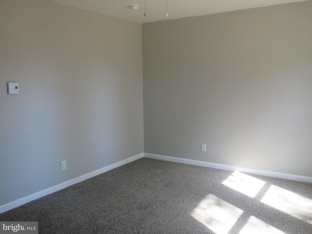 spare room with baseboards and carpet flooring