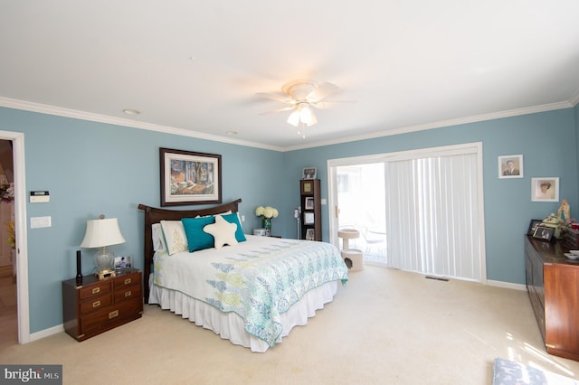 9 Holly Ter, Cambridge, MD 21613 - bedroom with ornamental molding, carpet, visible vents, and baseboards