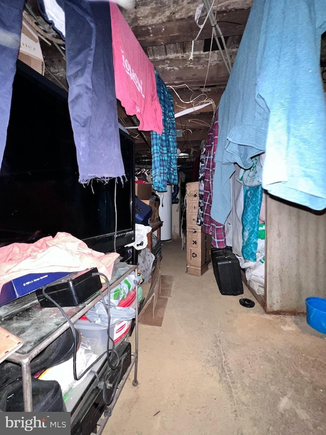 spacious closet with water heater