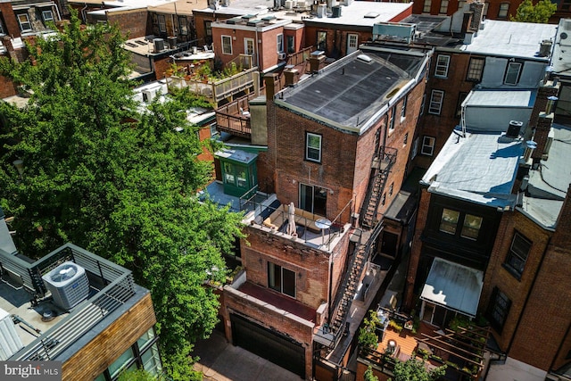 aerial view with a residential view