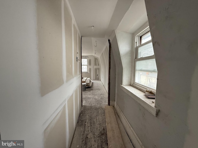 hallway with a wealth of natural light