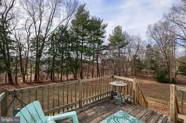 view of wooden deck